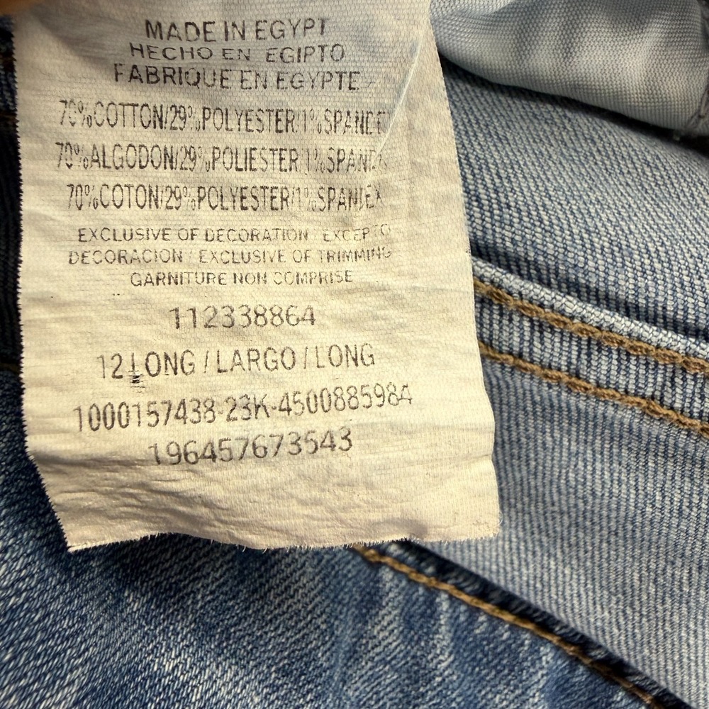 Lee Legendary Jeans Womens 12 Blue Cotton Denim Straight Workwear Faded Stretch - Picture 7 of 11